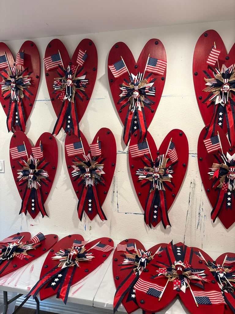 Love the USA Heart (SET of 2)